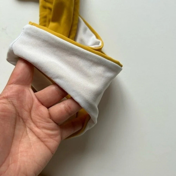 Nasty Gal Yellow strapless Bandeau two piece swimsuit set size 2 - Picture 12 of 12